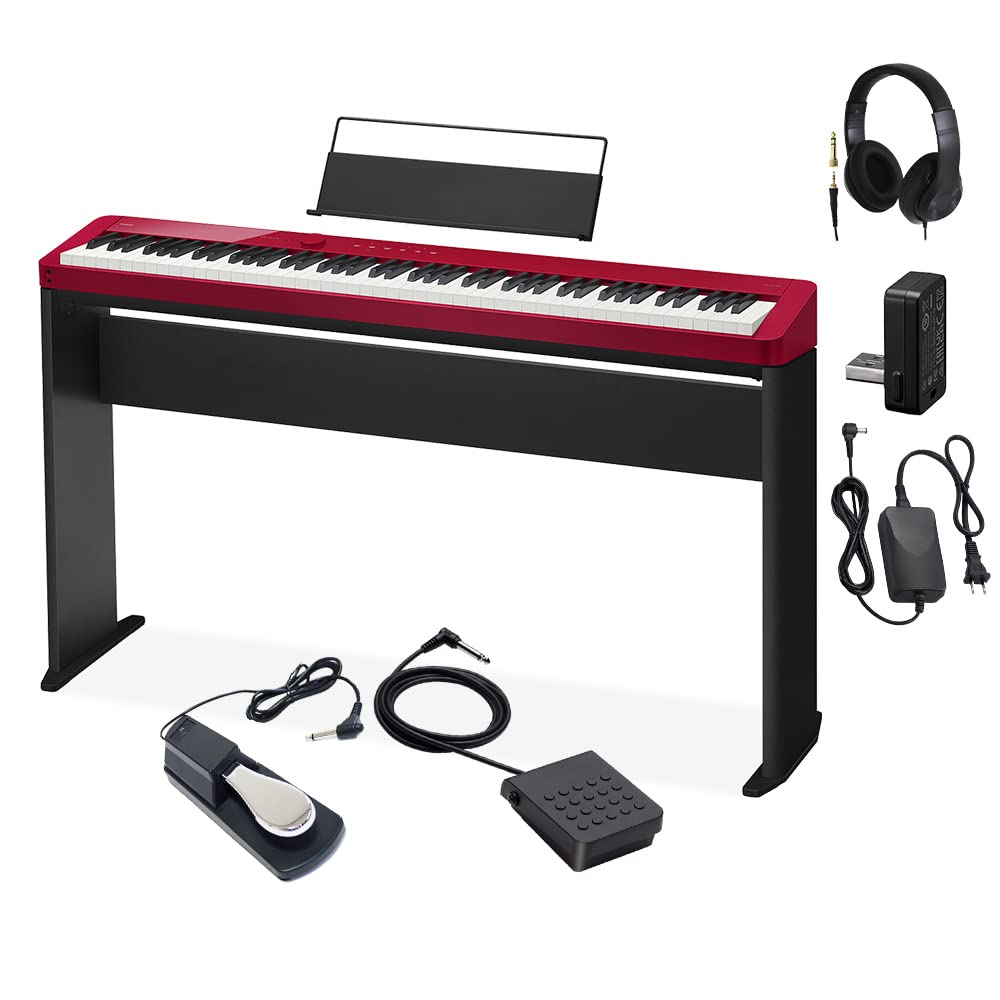 美品　カシオ Privia PX-S1100 88鍵盤子ピアノレッド 25年製 Amazon | PX-S1100 RD レッド 電子ピアノ 88鍵盤 ヘッドホン・専用